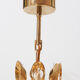 Brass chandelier with Palwa crystals 1960