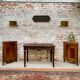 Bureau double face en bois naturel de style Louis XVI