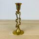 Vintage teddy bear brass candle holder