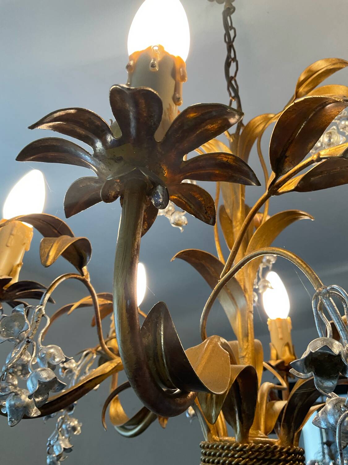Lustre Hans Kögl Hollywood Regency des années 60