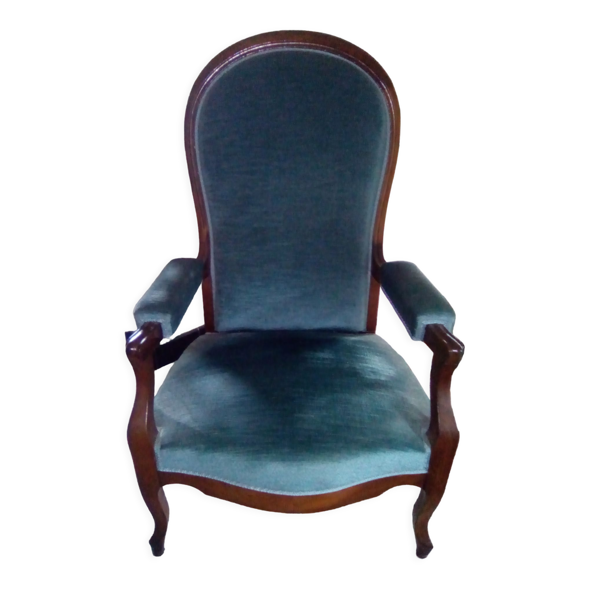 Voltaire armchair with a rack mechanism