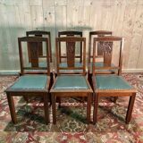 Set of 6 art deco chairs