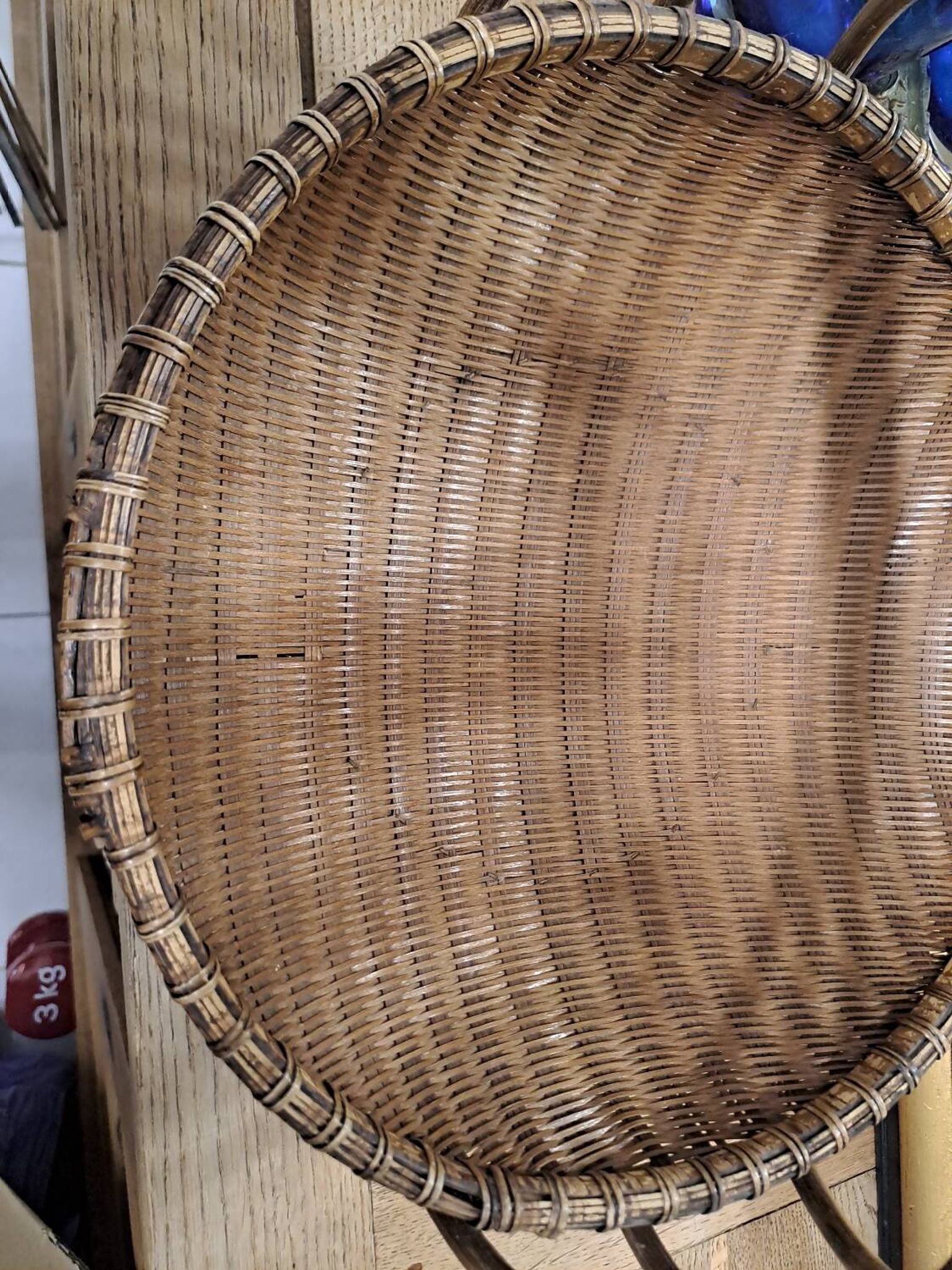 Corbeille ou panier en osier vintage