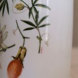 Pharmacy jar "Passiflora" porcelain Lourioux, creations Ph. Dehoulières France