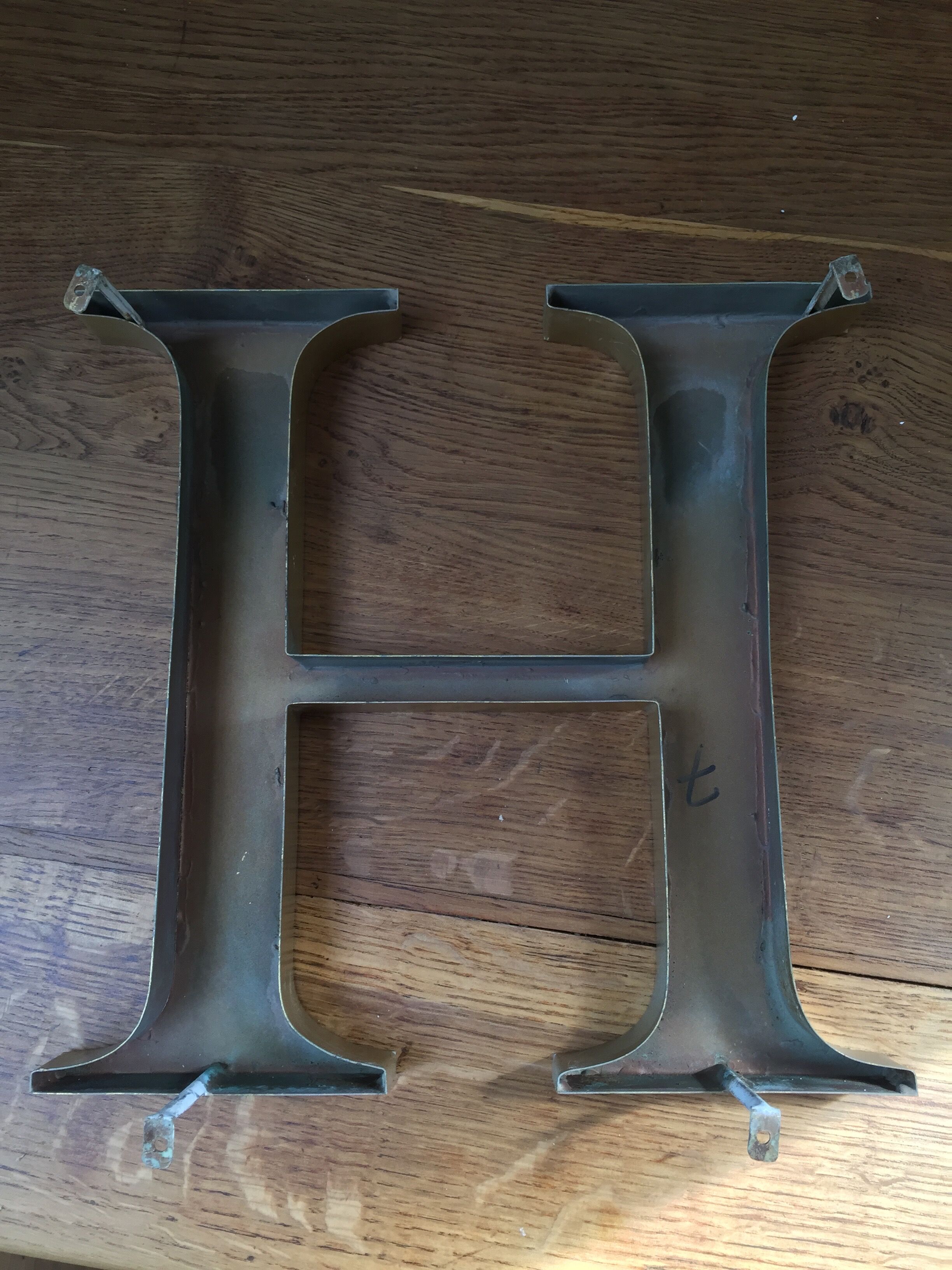 Letter signs vintage gold old