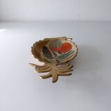 Empty pocket pineapple enamelled brass