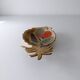 Empty pocket pineapple enamelled brass