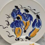 Dessert plates "Bleu Salé"