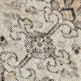 Vintage Brown & Beige Floral Bordered Rug, 184x268Cm