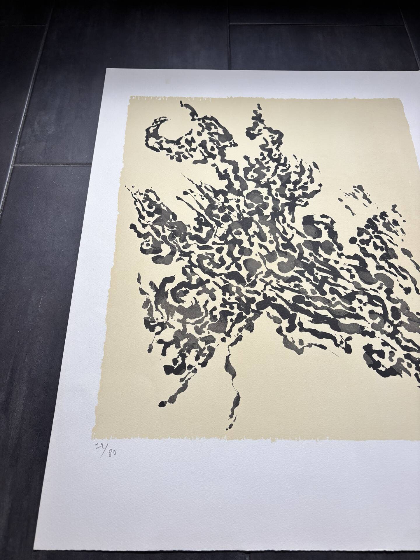 Original Abstract Lithograph by Alfred Manessier. School of Paris. 50
