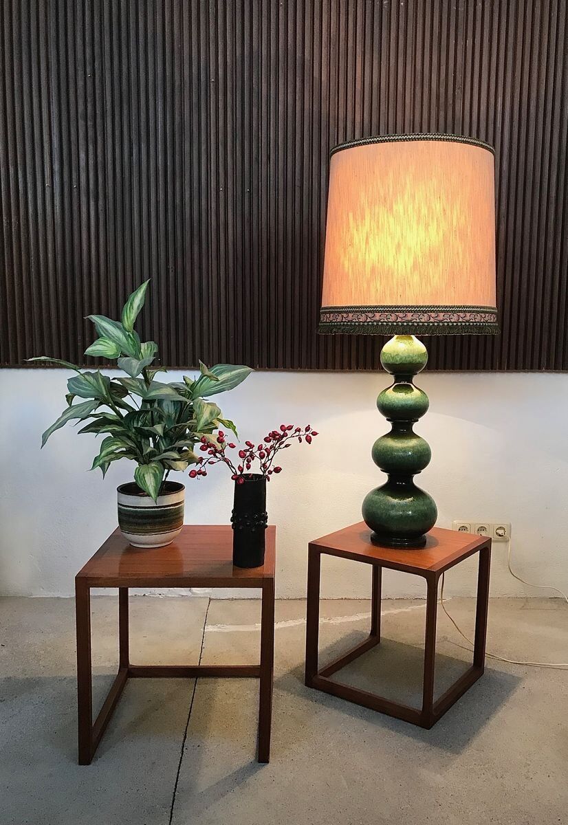Large Ceramic Art Table Lamp from Kaiser Leuchten, West-Germany 1960s