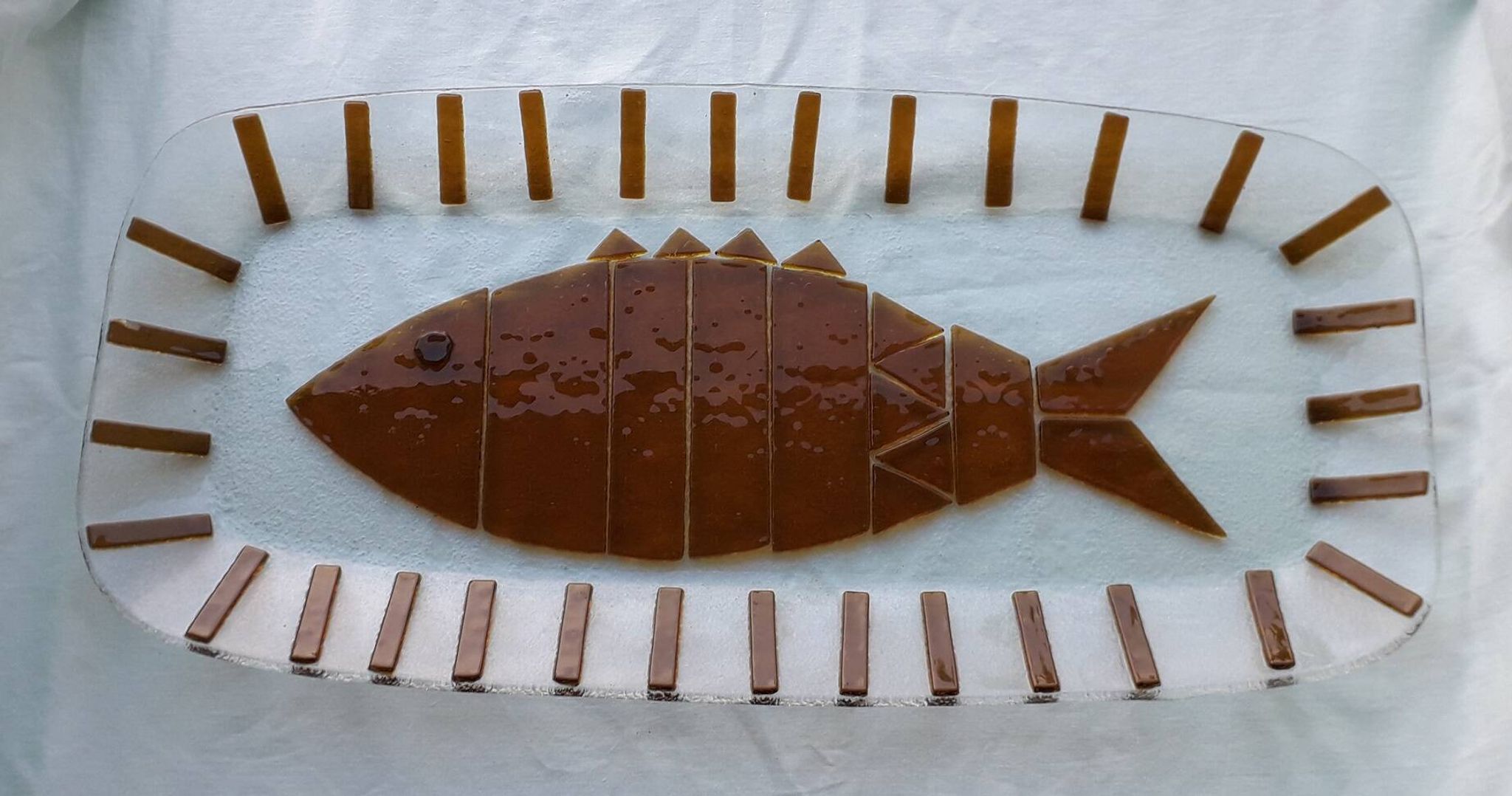 Plat à poisson en verre de Murano