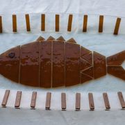 Plat à poisson en verre de Murano