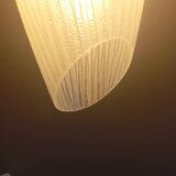 Portable hanging lamp 1970/80 white granite glass