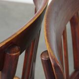 Set of 2 original vintage Thonet design bistro chairs with matte seats