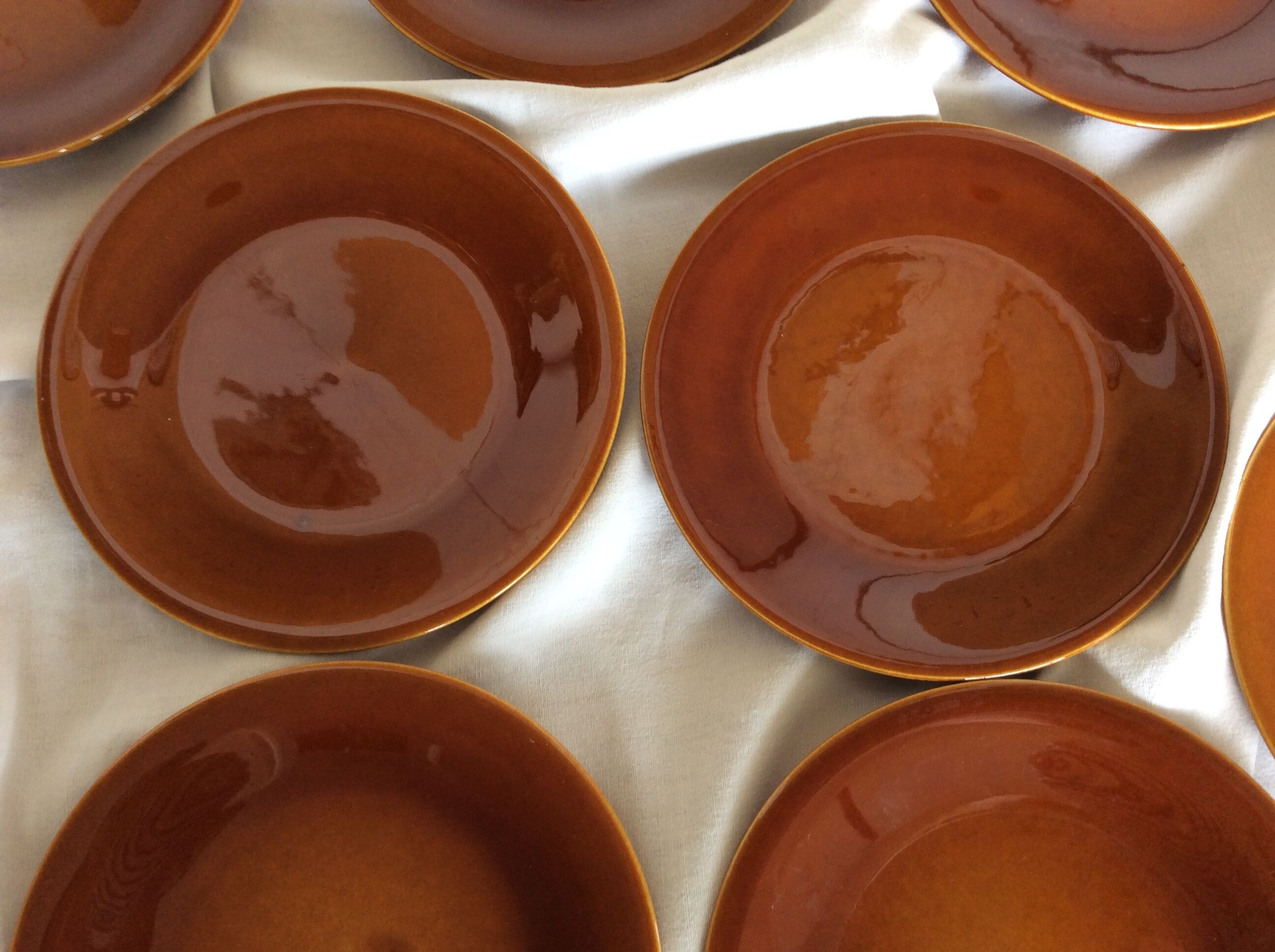 8 vintage dessert plates