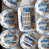 Asparagus sets 12 plates and a draining dish Limcolor