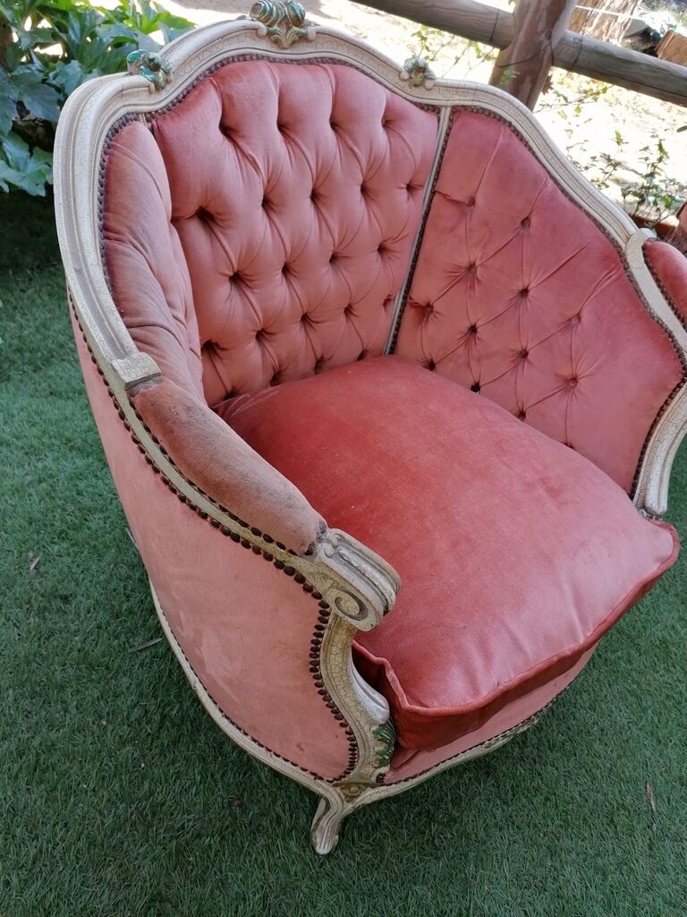 Louis XV-style "bergere" armchairs