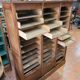 Solid oak triple curtain binder