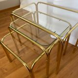 Golden metal tables