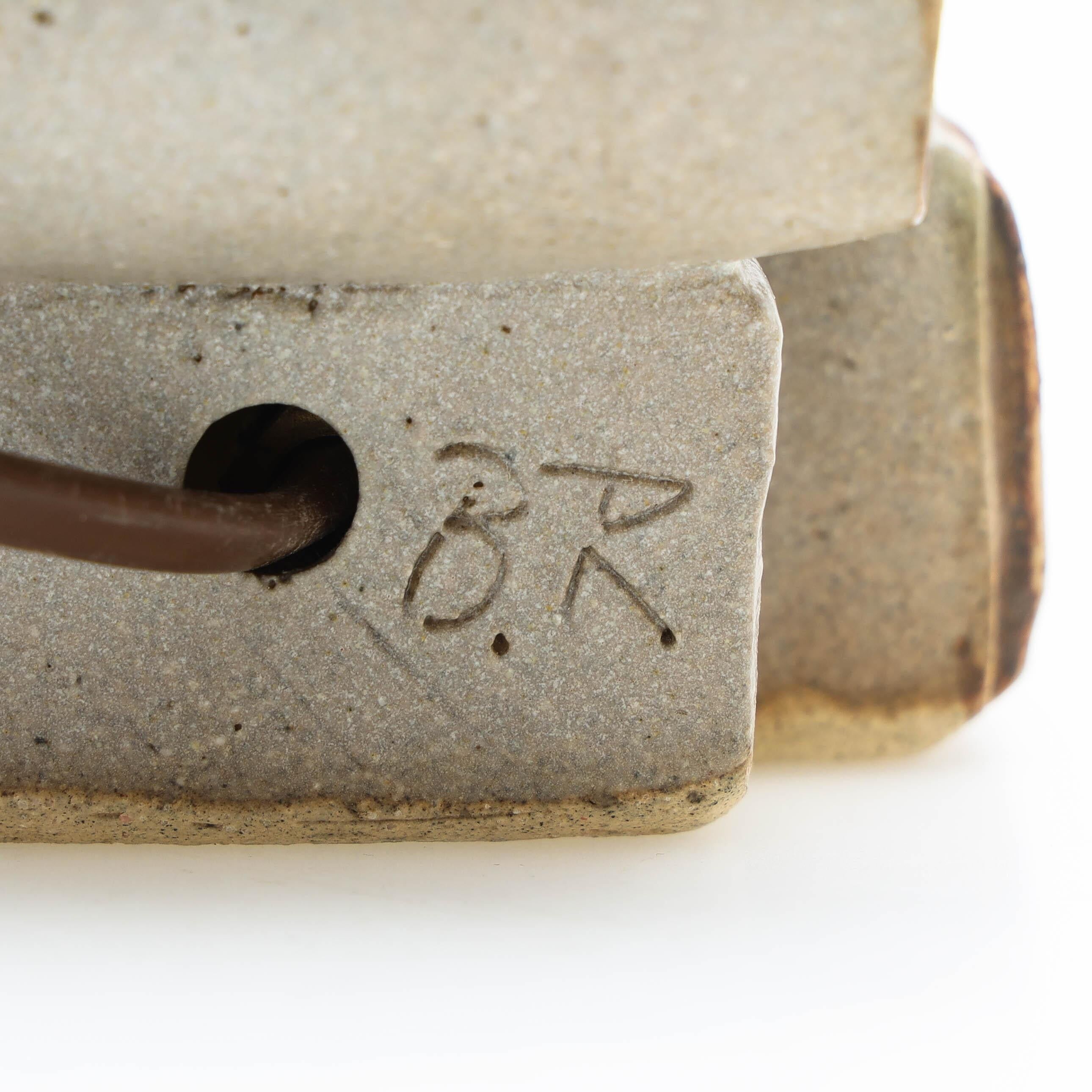 Bernard Rooke Lampe de table monogramme signé Angleterre 1960