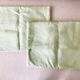 Paire de housses de coussin, velours ancien et lin verts