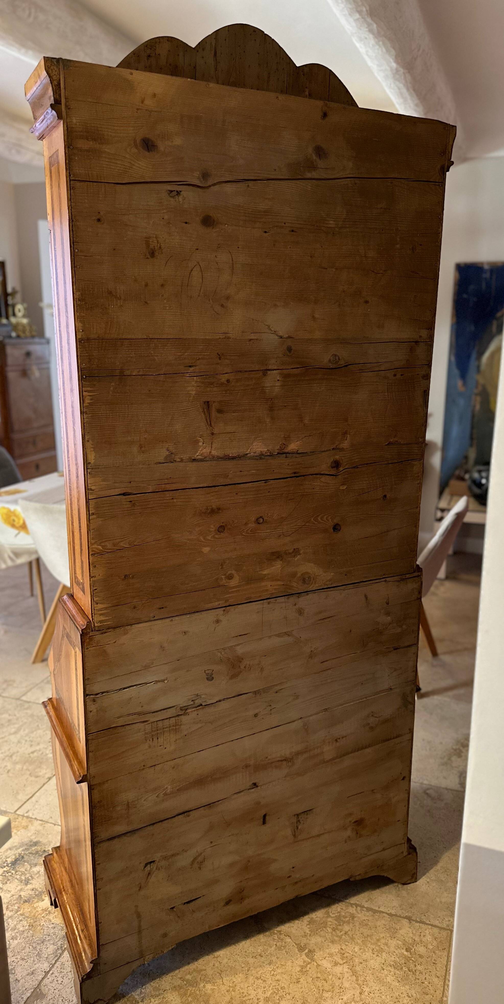 Dutch Scriban, secretary, 19th century, with high window