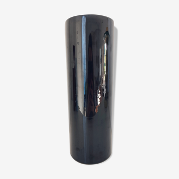 Dark blue ceramic roller vase