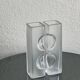 Decorative glass sculpture vases,  1980s clear glass modern bookcase accent
