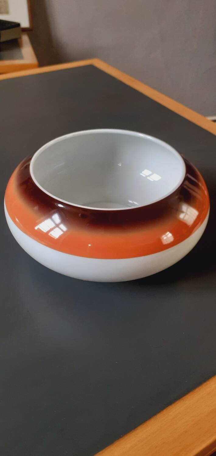 Porcelain salad bowl Space Age Year 70 Royale de Limoges factory