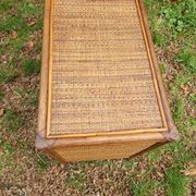 Vintage woven wicker rattan bamboo chest of drawers design 50-60-70