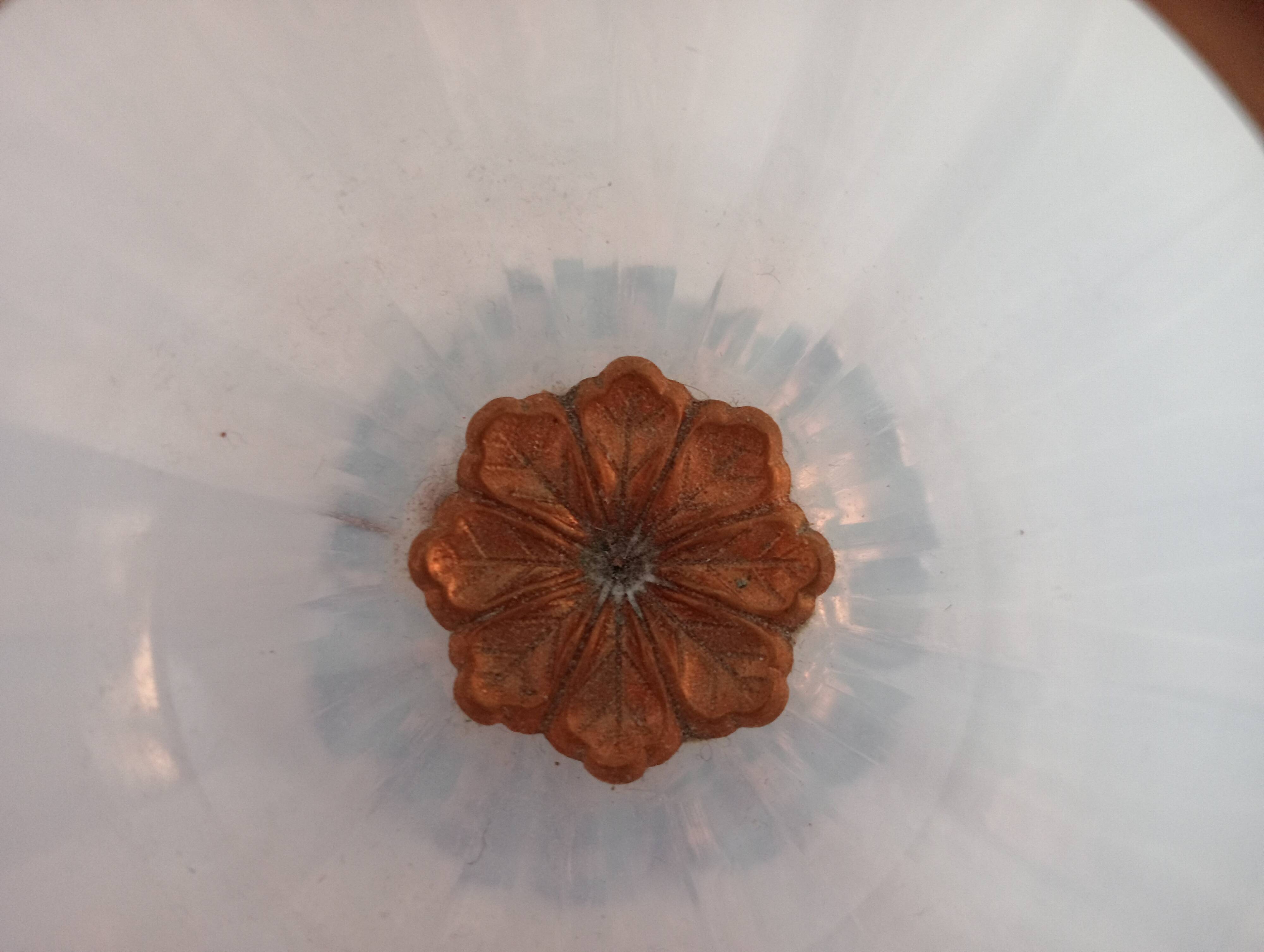 Small alabaster and bronze cup