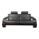 Black Leather Ake Fribytter “Kroken” Two-Seater Sofa for Nelo Möbel. Sweden