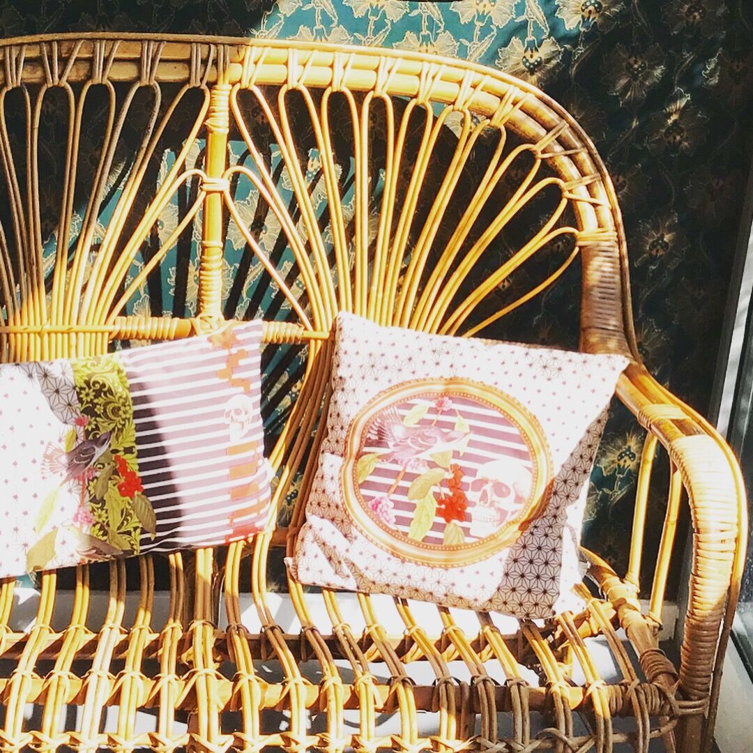 Seat rattan and bamboo vintage