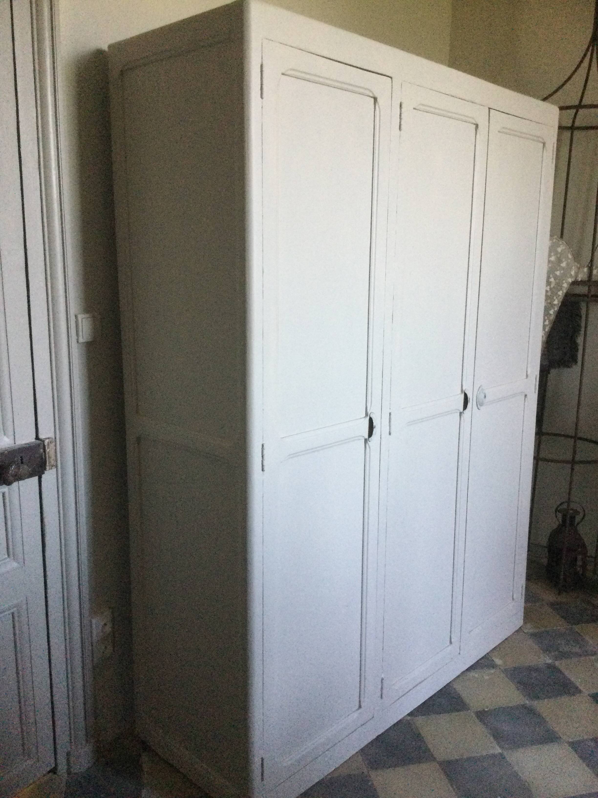 Antique Parisian 3-door wardrobe
