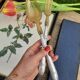 Corn and silver metal salad cutlery