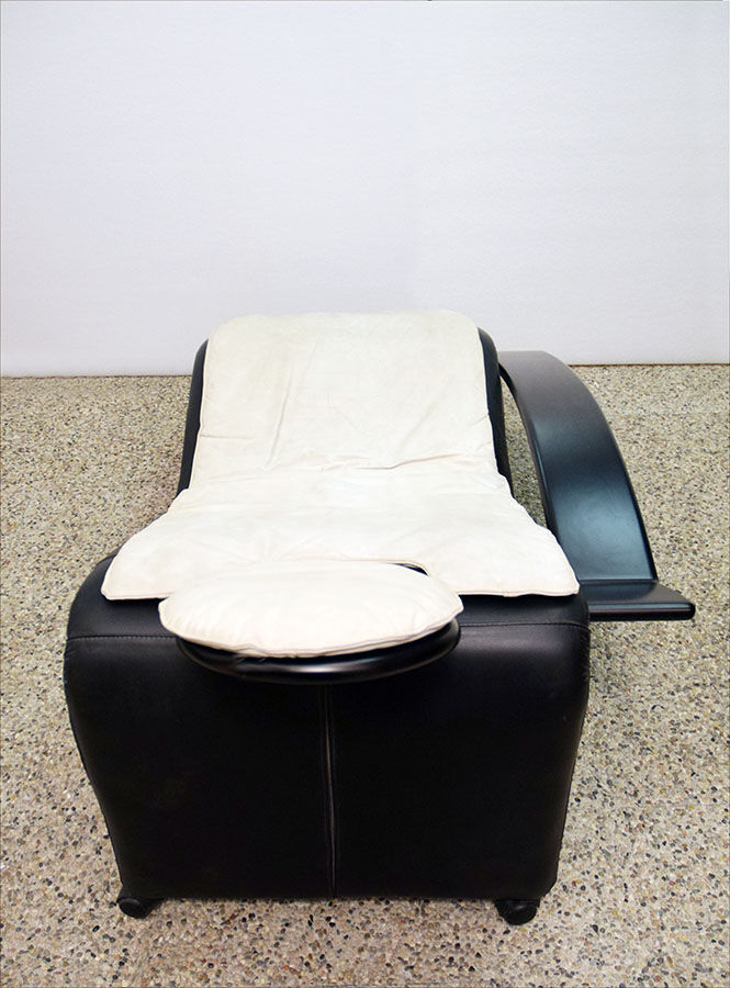 Chaise longue on wheels, Italian production, 1980s