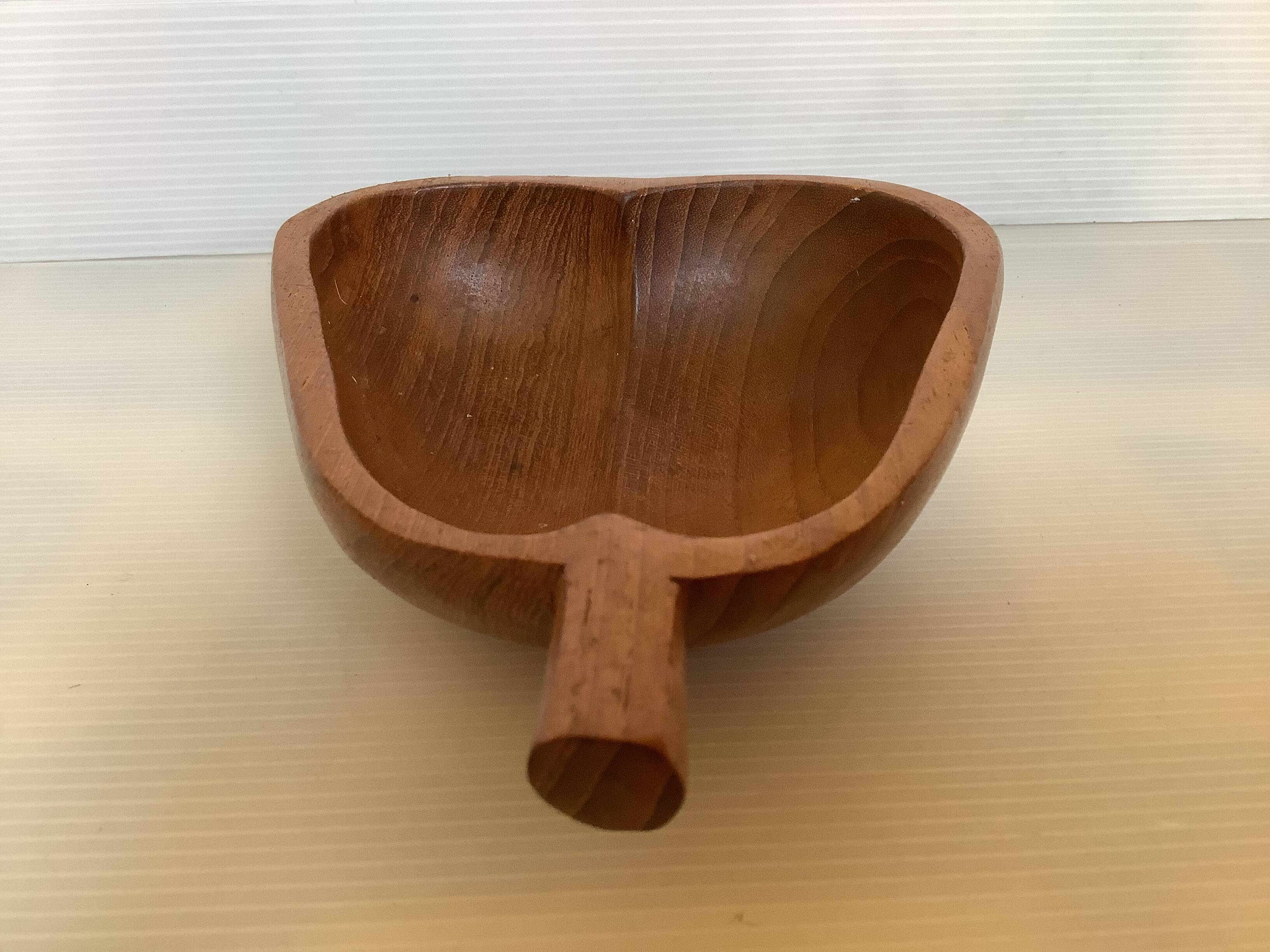 Empty exotic wood pear pocket