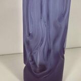 Italian Vintage Satinato Violet Murano Glass Vase, 1970s