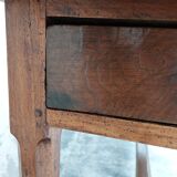Rustic burgundy farm table 19th -1m80