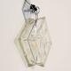 European pressed glass and metal wall light, 1970s