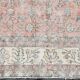 Soft Pink Oversize Vintage Turkish Floral Carpet Rug, 219x313 Cm