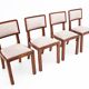 Art Deco dining set, table et 4 chairs, Poland, 1940s