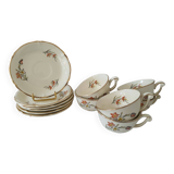 Saverne Céranord Saint Amand Semi Vitrified Tea Service 12 Pieces 1960s