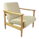 Beige tulle armchair, 1970s (gfm-142)