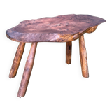 Table basse moderniste brutalist forme-libre reconstruction 1950