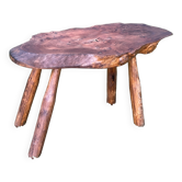 Table basse moderniste brutalist forme-libre reconstruction 1950