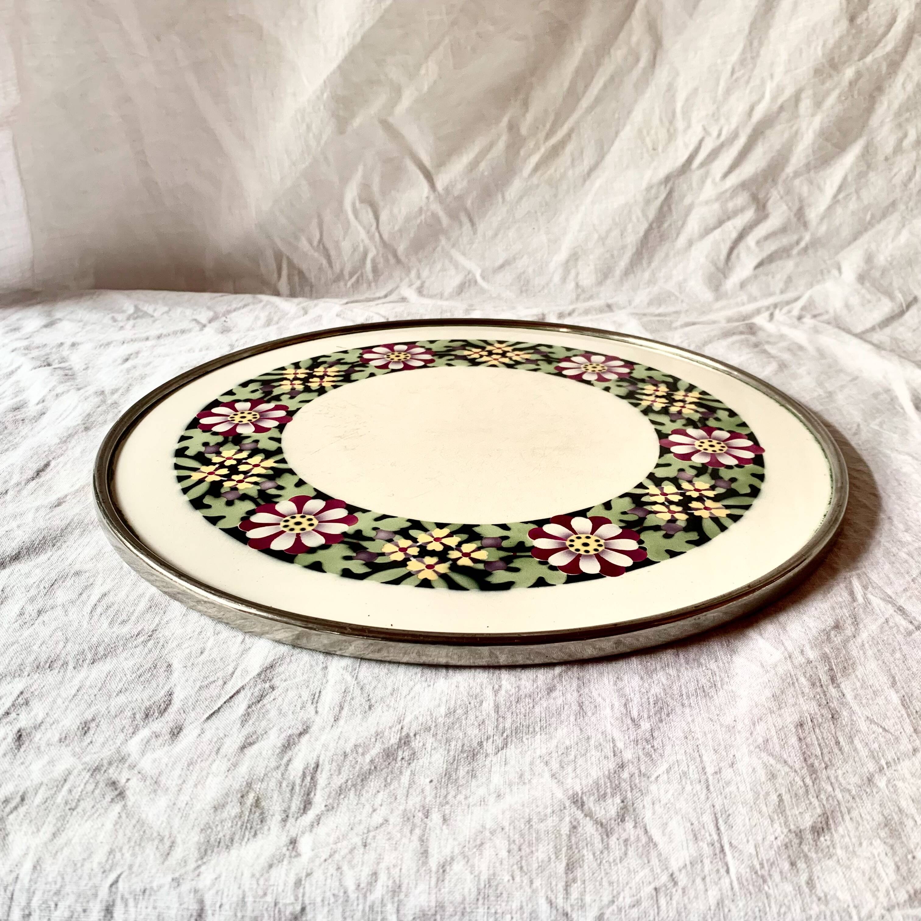 ANCIEN PLAT, DESSOUS de Plat, Assiette en Faïence HENRIOT QUIMPER 1920