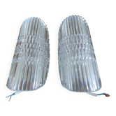 Pair of transparent plexiglass sconces 1970