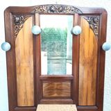 Art Deco Coat Rack in Walnut Burl